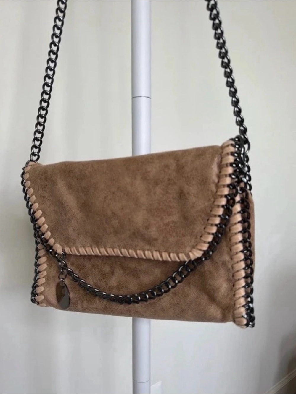 Suede Chain-Trim Crossbody Bag - Set of 2 bags